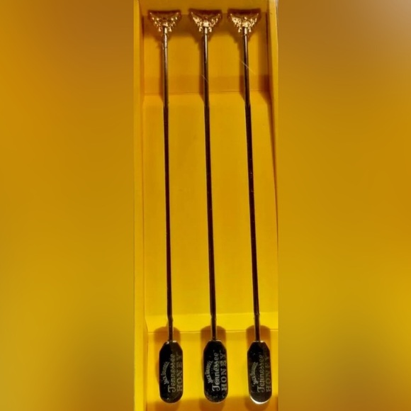 Jack Daniels Honey Cocktail Stir Swizzle Sticks Set of 3 limited edition - Picture 7 of 9